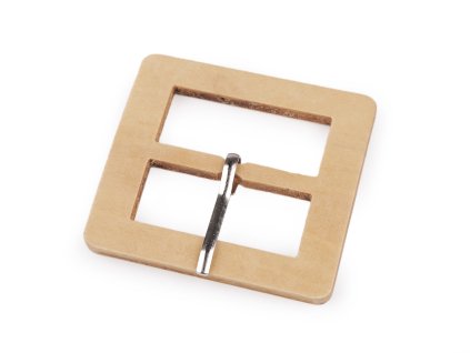 Dřevěná spona opasková k dozdobení, průvlek 40 mm (Varianta přírodní, Balení 1 ks)