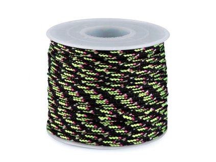 Padáková / oděvní šňůra Ø2,5 mm (Varianta 1 růžová neon, Balení 25 m)