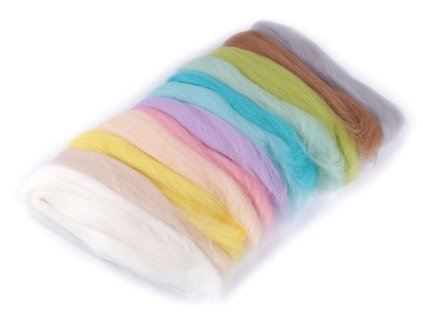 Ovčí rouno sada 50 g česané (Varianta 2 mix, Balení 1 sáček)