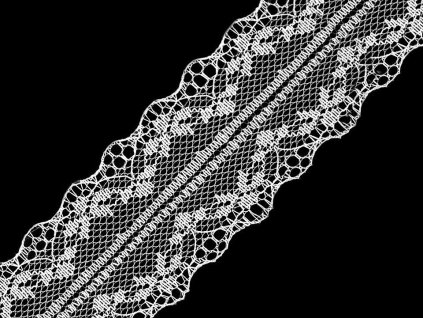 Silonová krajka / vsadka šíře 40 mm (Varianta 1 bílá, Balení 27 m)