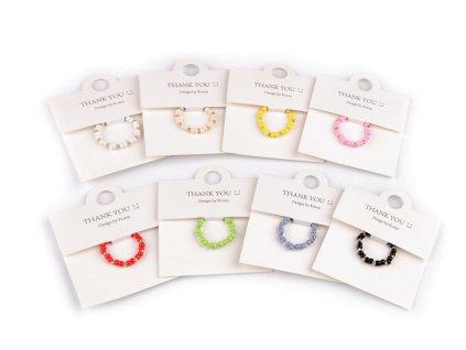 Prsten pružný z korálků (Varianta 2 béžová světlá, Balení 1 ks)