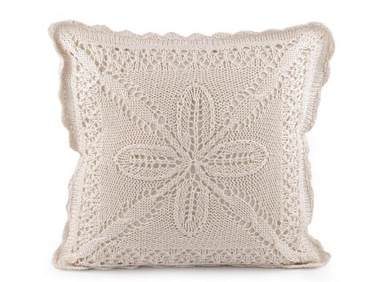 Povlak na polštář pletený, bavlněný 45x45 cm (Varianta 1 režná světlá, Balení 2 ks)