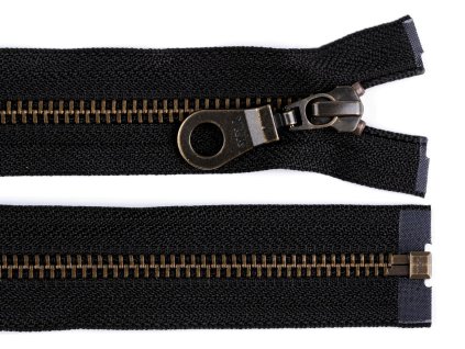 Staromosazný zip YKK No 5 délka 70 cm bundový (Varianta černá, Balení 1 ks)