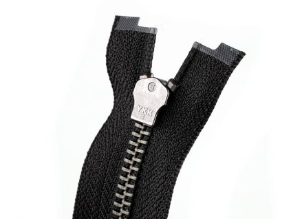 Zip kovový YKK No 5 dělitelný 2 jezdce / dvoucestný 70 cm na kožené bundy (Varianta černá černý nikl, Balení 1 ks)