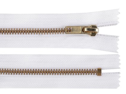 Kovový zip No 5 délka 12 cm (jeansový) (Varianta 101 bílá, Balení 1 ks)