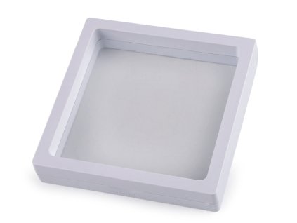 Krabička s průhlednou fólií k vystavení zboží a dárkovému balení 11x11 cm (Varianta 2 šedá, Balení 1 ks)