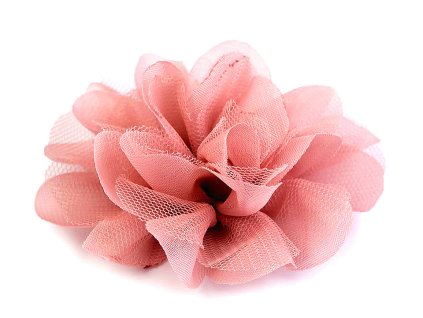 Šifónový květ Ø8 a 9 cm (Varianta 1 (9 cm) krémová nejsvět., Balení 4 ks)