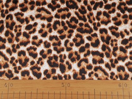 Satén elastický zvířecí vzor (Varianta 1 hnědá nejsvětlejší, Balení 1 m)