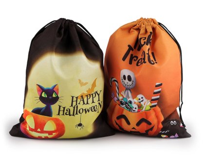 Dárkový pytlík Halloween 17x23 cm (Varianta 1 oranžová, Balení 1 ks)