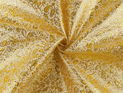 Dekorační a oděvní lurexová látka (Varianta 2 (100 g/m²) mint zlatá, Balení 1 m)