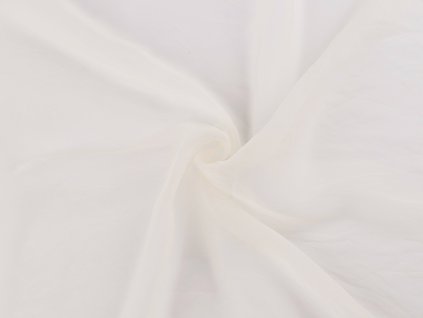 Organza dekorační / oděvní matná, krešovaná (Varianta 1 bílá, Balení 1 m)