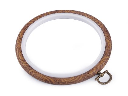 Vyšívací kruh / rámeček k zavěšení Ø12 cm (Varianta 2 hnědá, Balení 1 ks)