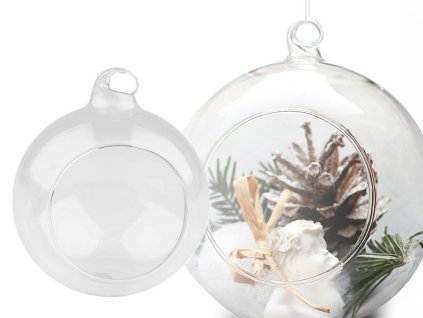 Skleněná koule Ø10 cm aerárium (Varianta 1 transparent, Balení 1 ks)