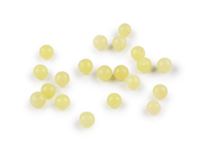 Jadeit citronový syntetický, minerální korálky Ø6 mm (Varianta jadeit citronový, Balení 20 ks)