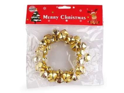 Věneček z rolniček Ø13 cm - mat a lesk (Varianta zlatá, Balení 1 ks)