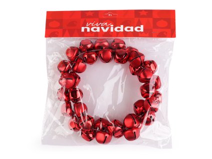 Věneček z rolniček Ø17 cm - mat a lesk (Varianta 1 červená, Balení 1 ks)