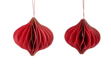 Papírová vánoční ozdoba na stromeček - baňka (Varianta 1 (8,5 cm) krémová světlá zlatá, Balení 1 ks)