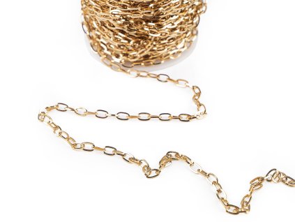 Řetízek z nerezové oceli 4 a 6 mm metráž (Varianta 1 (4 mm) žluté zlato, Balení 1 m)