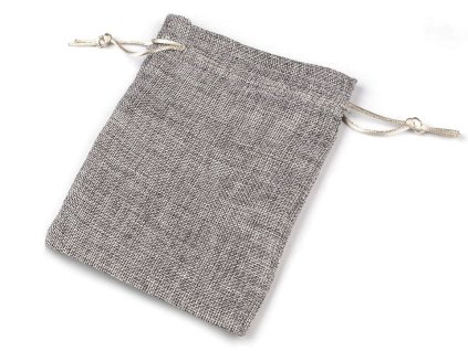 Dárkový pytlík 12,5x17,5 cm imitace juty (Varianta 1 šedá perlová, Balení 1 ks)