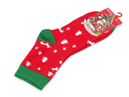 Vánoční ponožky unisex (Varianta 1 červená, Balení 1 pár)