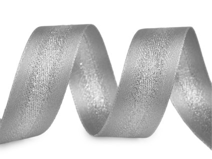 Atlasová stuha s lurexem oboulící šíře 25 mm (Varianta 741 béžová zlatá, Balení 20 m)