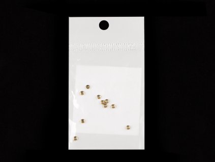 Zamačkávací rokajl kulatý z nerezové oceli Ø2,5 mm (Varianta 1 platina, Balení 1 sáček)