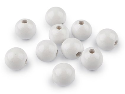 Dřevěné korálky Ø16 mm (Varianta 2 oranžová, Balení 10 ks)