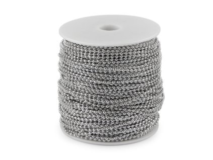 Kuličkový řetízek metráž Ø2,4 mm (Varianta platina, Balení 1 m)
