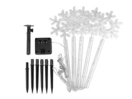 Vánoční solární svítidlo se zápichem stromečky, hvězdy, vločky (Varianta 2 transparent stromeček, Balení 1 sada)