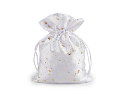 Vánoční dárkový pytlík hvězdy 13x18 cm (Varianta 4 černá, Balení 10 ks)