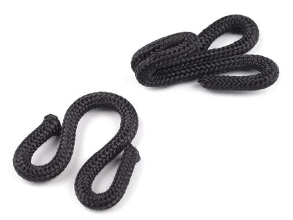 Háček s očkem - potažené, velikost 20+20 mm (Varianta 2 (12 mm) černá, Balení 5 pár)