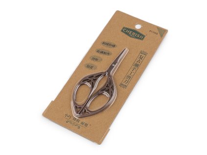 Nůžky vyšívací ozdobné (Varianta měděná tmavá, Balení 1 ks)