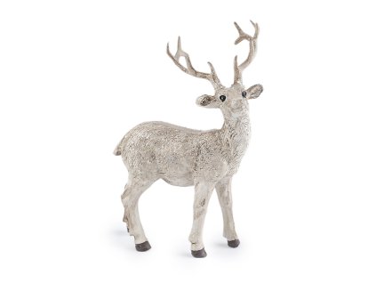 Jelen k dekoraci věnců a vánočních vazeb (Varianta 1 bílá přírodní, Balení 1 ks)