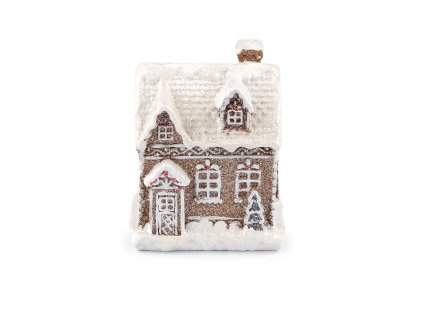 Vánoční domeček imitace perníku (Varianta hnědá přírodní, Balení 1 ks)