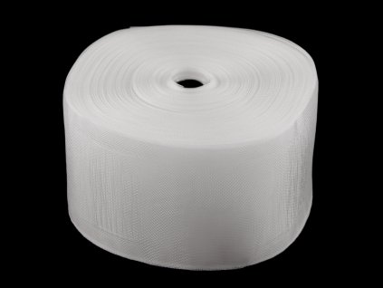 Záclonovka šíře 10 cm s poutky k navlečení na tyč (Varianta transparent, Balení 50 m)