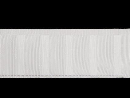 Řasící stuha na závěsy šíře 75 mm s poutky na kovové háčky (Varianta bílá, Balení 1 m)