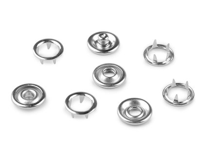 Knoflíky stiskací Roland Baby Ø11 mm na silné látky, sypané (Varianta nikl, Balení 500 sada)