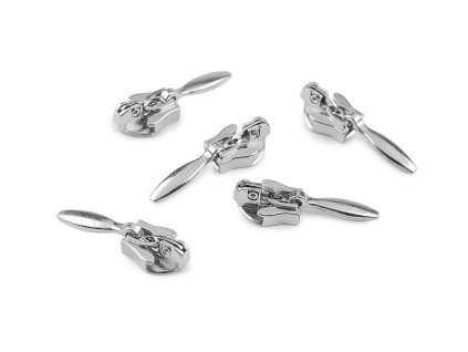 Jezdec ke spirálovým skrytým zipům No 3 (Varianta nikl, Balení 20 ks)