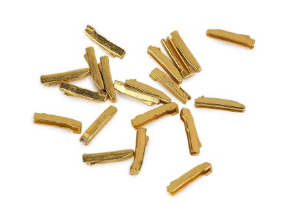 Spodní koncovka na opravu kovového dvoucestného zipu (Varianta 1 zlatá, Balení 10 sada)