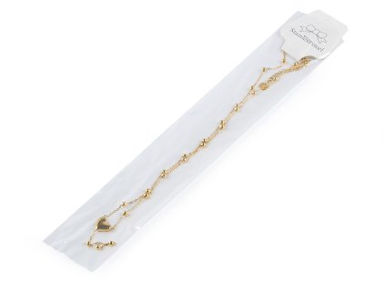 Náhrdelník z nerezové oceli srdce (Varianta 1 stříbrná, Balení 1 ks)