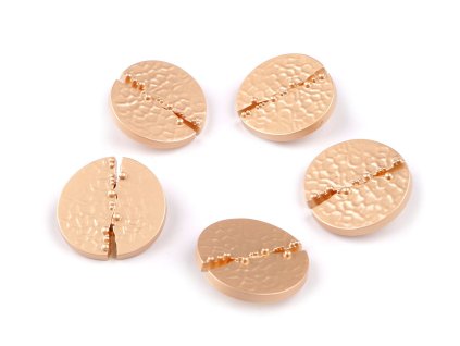 Kovový knoflík velikost 44" (Varianta 2 růžové zlato, Balení 5 ks)