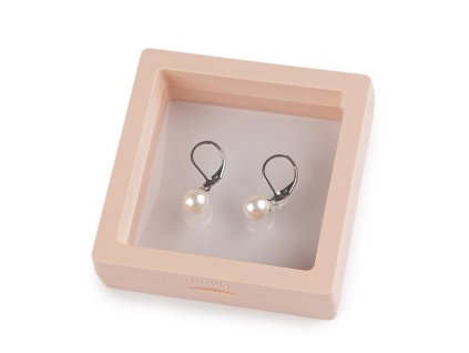 Krabička s průhlednou fólií k vystavení zboží a dárkovému balení 7x7 cm (Varianta 2 pudrová, Balení 10 ks)