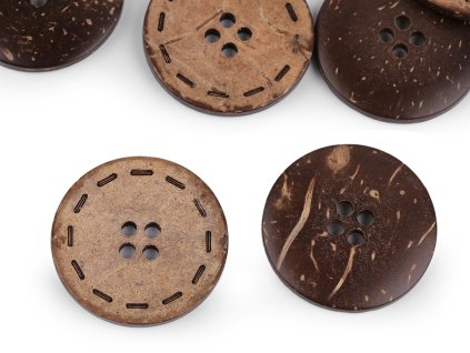 Knoflík kokos oboustranný velikost 24", 28", 36", 40", 48" (Varianta 1 (24") přírodní stř., Balení 5 ks)