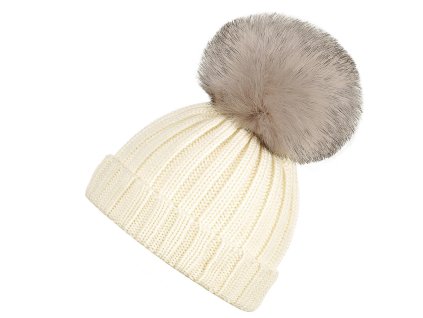 Dívčí zimní čepice s bambulí (Varianta 11 černá, Balení 1 ks)