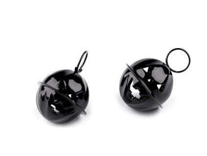 Rolnička dýně halloween Ø24 mm (Varianta 1 bílá kroužek, Balení 2 ks)