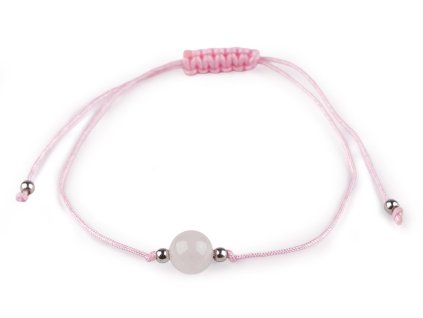 Náramek shamballa minerální korálek (Varianta 1 karneol, Balení 1 ks)