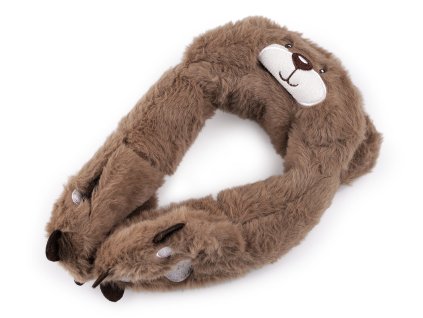 Kožešinové klapky na uši s kšiltem (Varianta 2 béžová, Balení 1 ks)