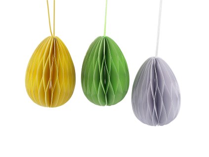 Papírové vajíčko k zavěšení (Varianta 1 bílá, Balení 1 ks)