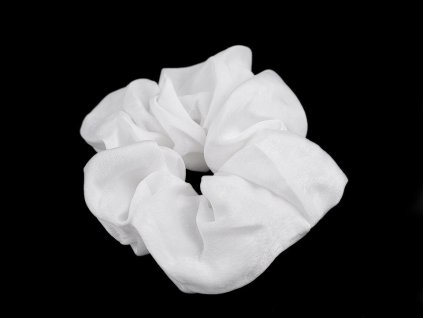 Gumička scrunchie do vlasů (Varianta 1 bílá, Balení 1 ks)