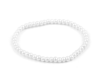 Perlový náramek (Varianta 3 (Ø6 mm) pudrová, Balení 1 ks)